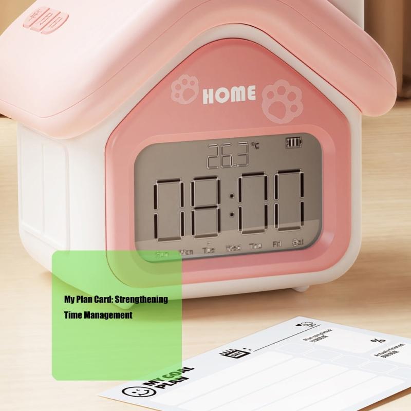 Intelligent Wake Up Device 3 Alarms Clock Adjustable Multifunction Gentle Backlight Display for Students Professional