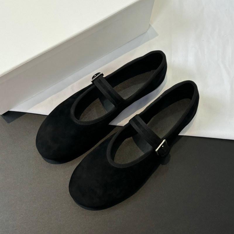 Retro Mary Jane One-Word Buckle Ballet Flats & High Heels
