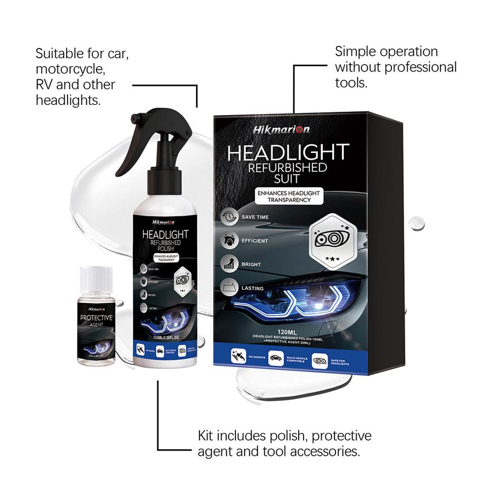 Headlight Restoration Kit, Advanced Car Light Repair Tool - Restore clear car headlights and prevent yellowing