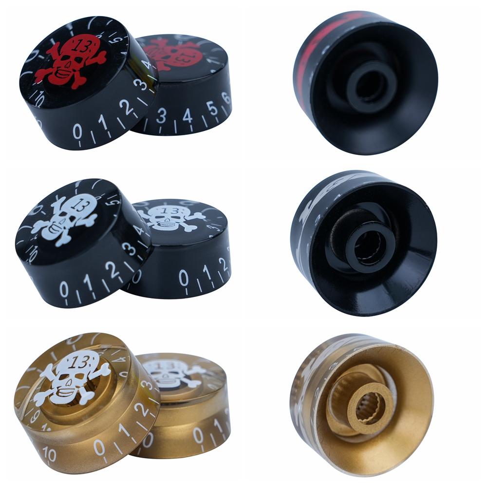4pcs Guitar Volume Knobs Top Hat Knobs Speed Volume Tone Pedal Control Knobs for Electric Guitar Bass 29 Colors