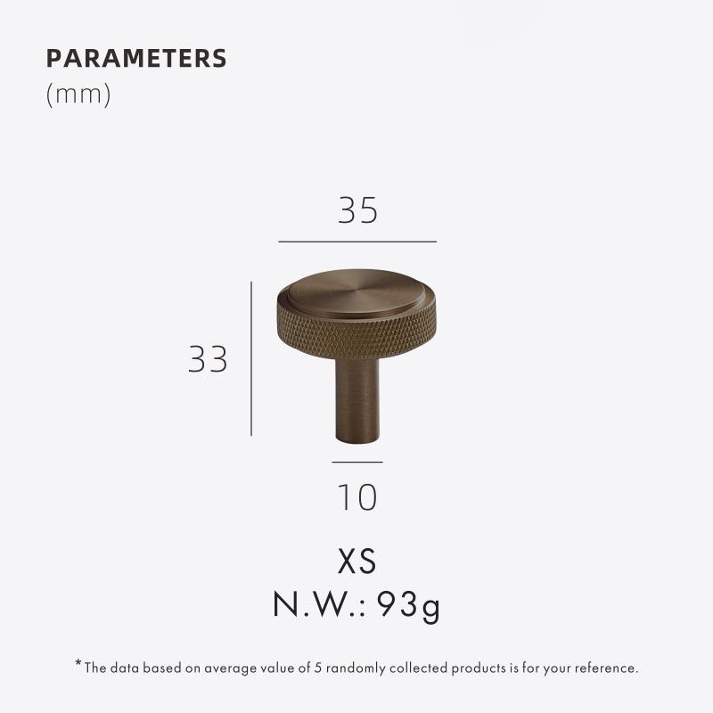 Dooroom Antique Brass Knurling Furniture Handles Long Round Modern Pulls Cupboard Wardrobe Dresser Shoe Box Drawer Cabinet Knobs