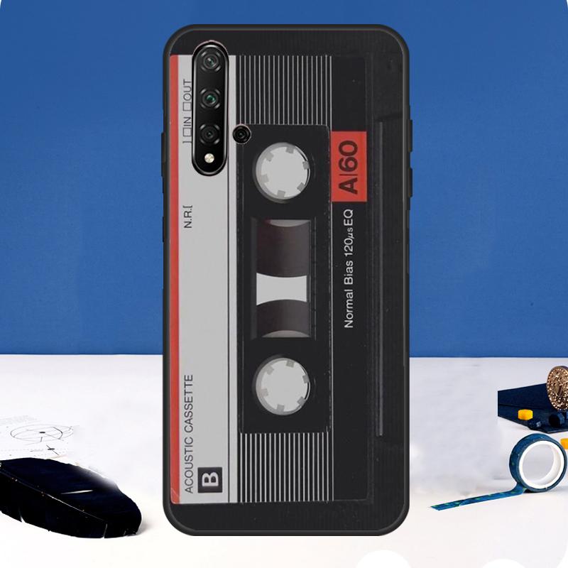 Old Cassette Tape Case For Huawei P30 Pro P20 P40 Lite Nova 9 10 SE 11 3i 7i 8i 11i Y91 Y60 Y70 Y61 Y90 Cover