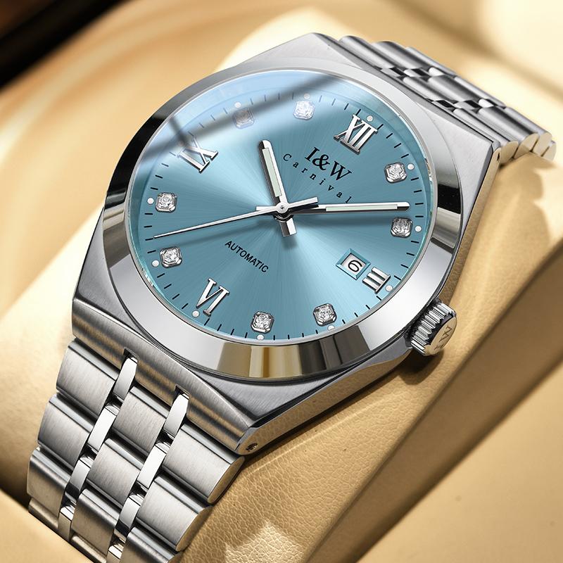 IW Grey Automatic Watch Men MIYOTA Mechanical Movement Wristwatches Sapphire Glass Stainless Steel Waterproof Luxury Watch Reloj