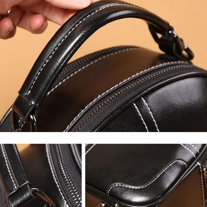 Women's Bags 2023 Senior Sense of Ladies Round Retro Handbag Fashion Crossbody Bags