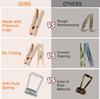 100Pcs Wooden Clothespins Multi-Functional Reusable Mini Wooden Clips with Jute Twine for Photo Wall and DIY Craft