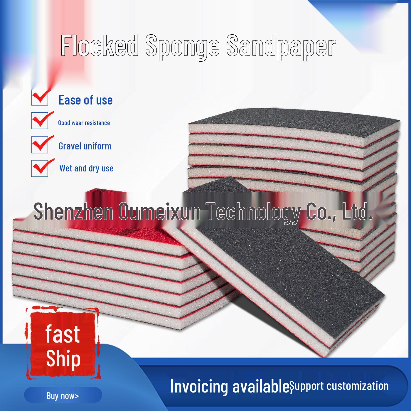 

Flocking Sponge Sandpaper 70x100mm - Car, Plastic, Furniture Polishing and Sanding. 75MM Round Sponge Sandpaper 80#