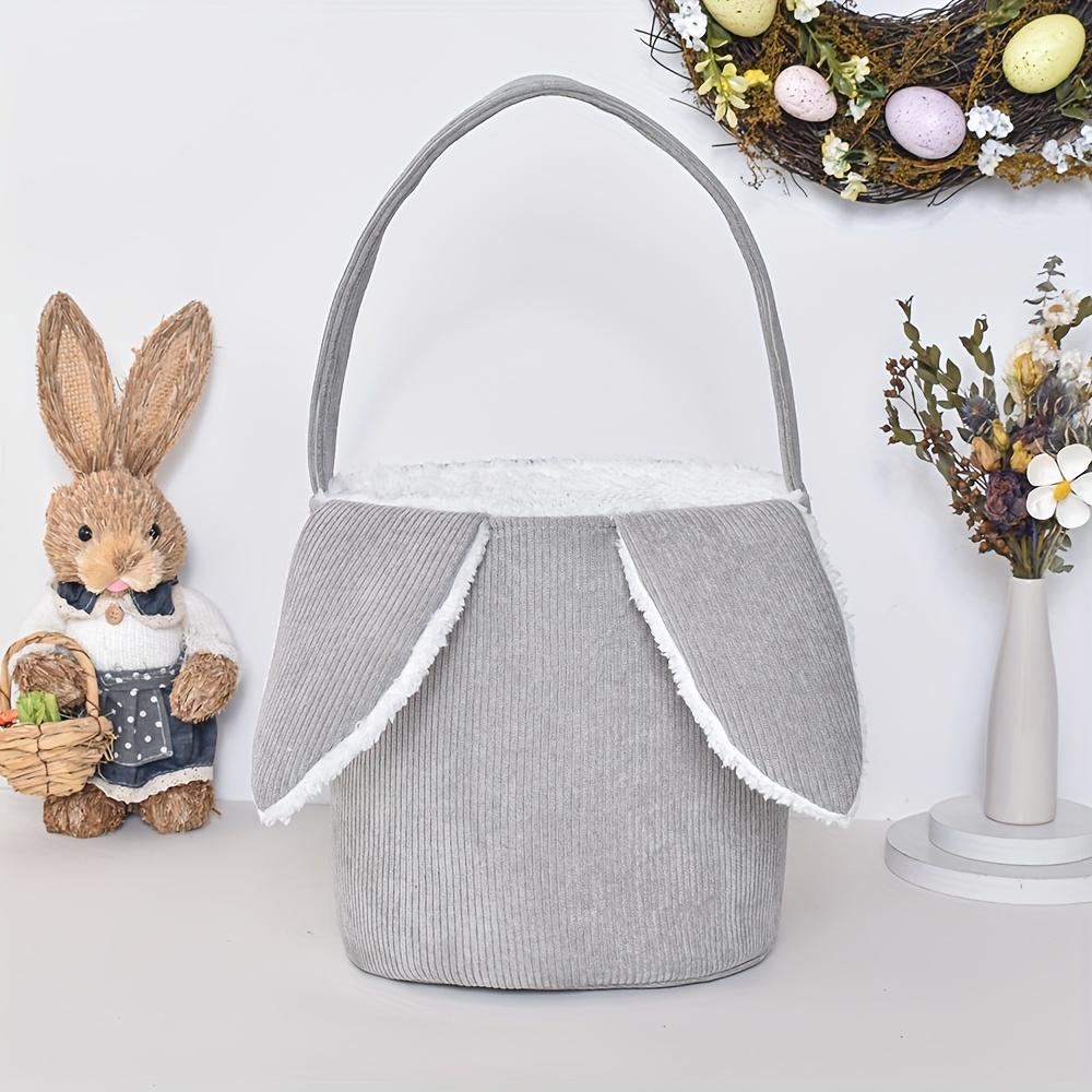 Easter Corduroy Gift Baskets | Fabric Easter Baskets with Easter Decorations and Egg Storage