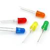 LED Light Emitting Diode, 5mm Round Head, Short Leg with Colored Side Beads - White, Red, Blue, Green, Yellow.