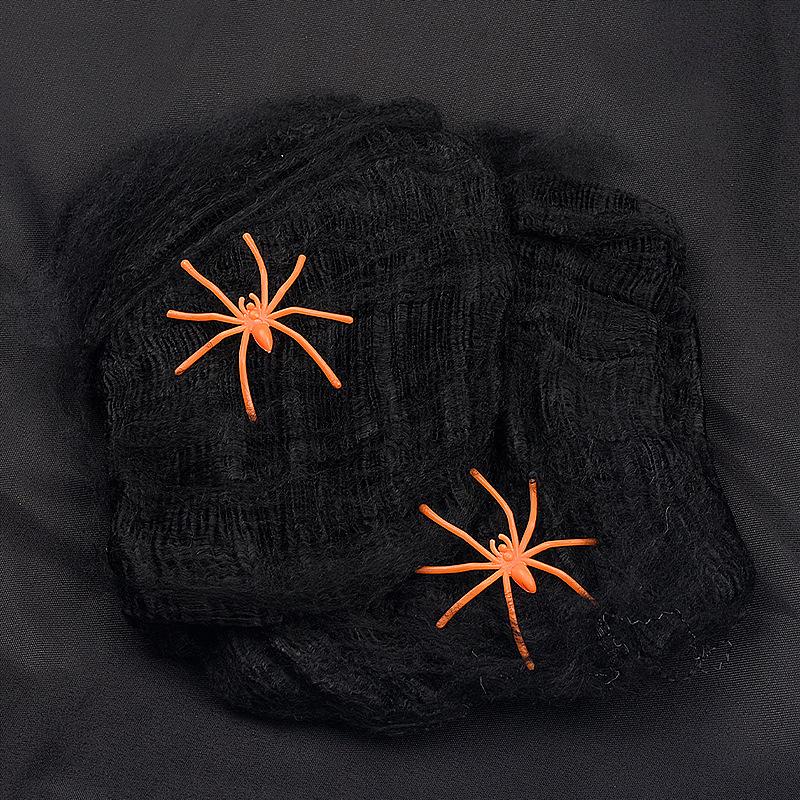 White Spider Web For Halloween Decorations Artificial Stretchy Cobweb For Halloween Scary Party Scene Decor Haunted House Props