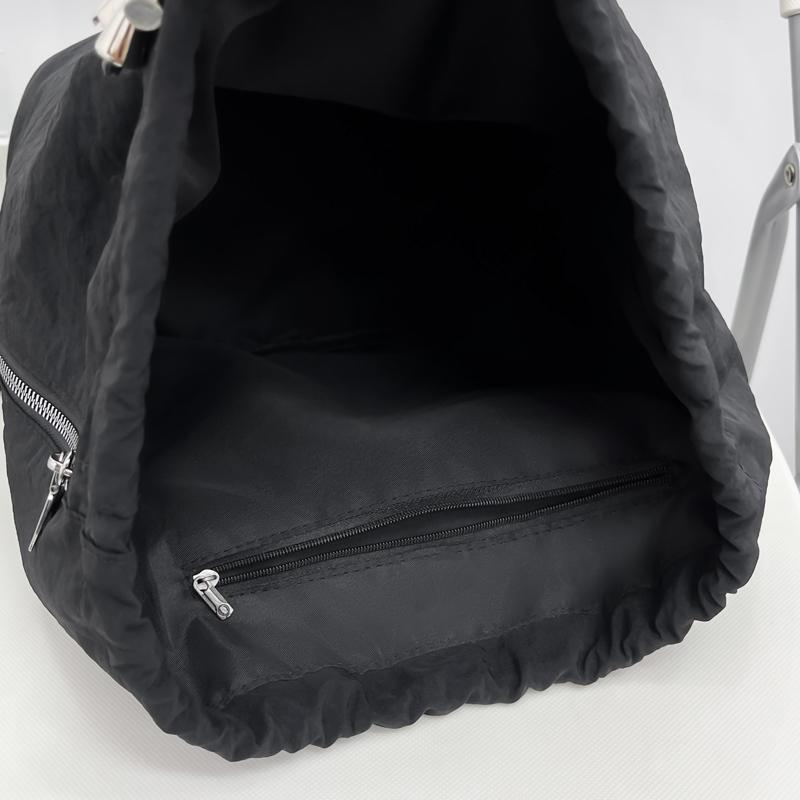College Style Student School Bag Women Solid Color Backpack Nylon Backpack Men's Outdoor Sports Bag