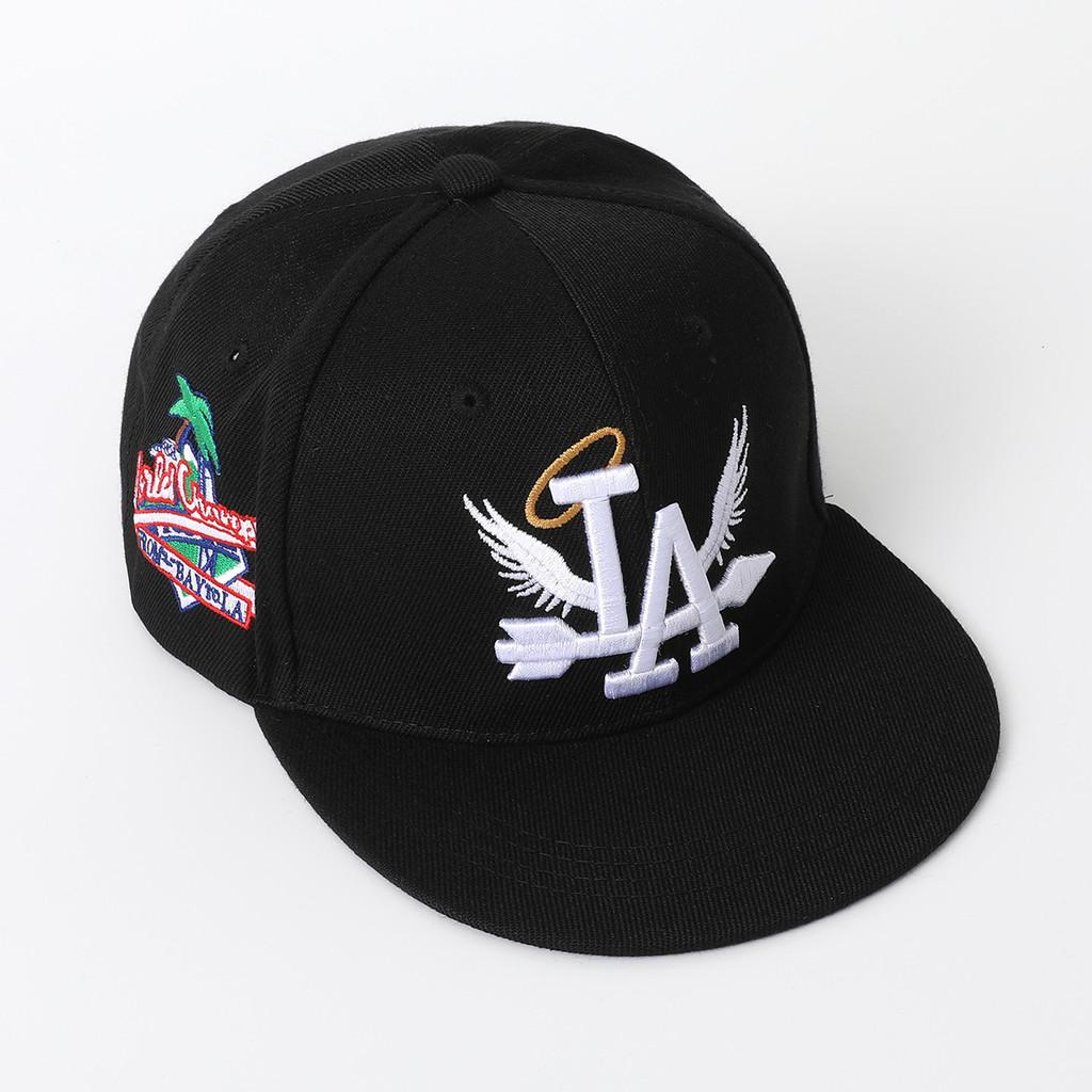 La Hip Hop Baseball Cap With Embroidered Letters For Summer Sun Protection чёрный