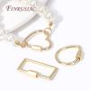 DIY Handmade Jewelry Carabiner Clasps 14k Gold Plated Heart/Oval Shape Spiral Screw Clasp For Making Necklace Chain Fasteners