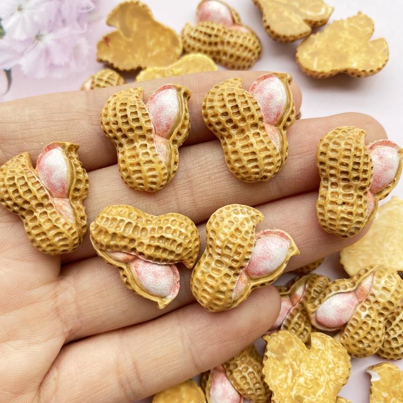 

10/20Pcs Cute Mini Artificial Peanut Flat Back Resin Cabochons Scrapbooking DIY Jewelry Craft Decoration Accessorie F67 10pcs света кофе