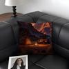 Camping Fashion Cushion Cover Natural Linen Organic Fabric DoubleSided Printing Sofa Home Decor Gift Pillow Case