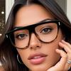 Vintage Luxury Rice Nail Square Frame Glasses Women Men Outdoor Eyeglasses Traveling Driving Shade UV400