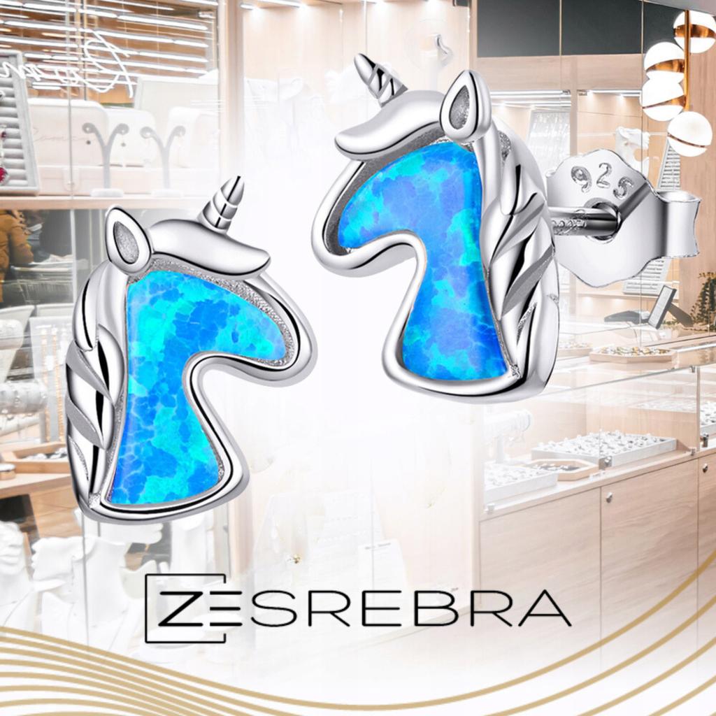 Unicorn Stud Earrings S925 Shiny Unicorn