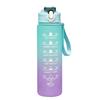 Gradient Frosted 900ML Outdoor Sports Water Bottle with Handle and Straw