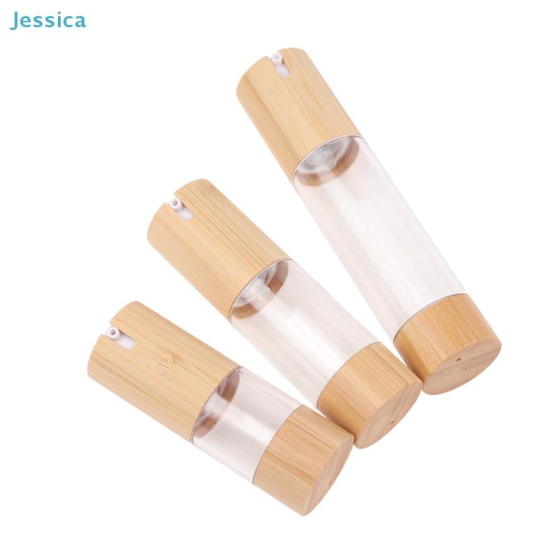 Bamboo & Glass Travel Spray Bottles Set - Refillable Cosmetic Containers for Lotion/Perfume, Leakproof Toiletry Bottles