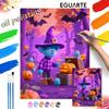 Halloween Witch Elf Pumpkin Treasure Chest Oil Painting Art Kit Handmade Painting Diy Home Decoration