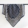 Korean Retro Old Money Wind Cashew Small Square Scarf Summer New Jacquard Silk Scarf Thin Hair Tie Headscarf Scarf