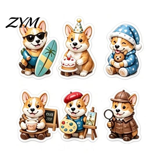 Holiday Box 2026 Corgi Christmas Advent Calendar, 24 Days Acrylic Dog Ornaments Countdown 2D Interactive Unboxing Games Pendants for Xmas Tree,