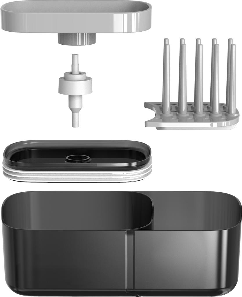Kitchen Sink Soap Dispenser Sponge Rack Dish Cleaning Sponge Caddy Soap Dispenser