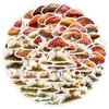 50 Cute Waterproof Watercolor Mushroom Stickers - Creative Decorative Stickers for Suitcases & Computers