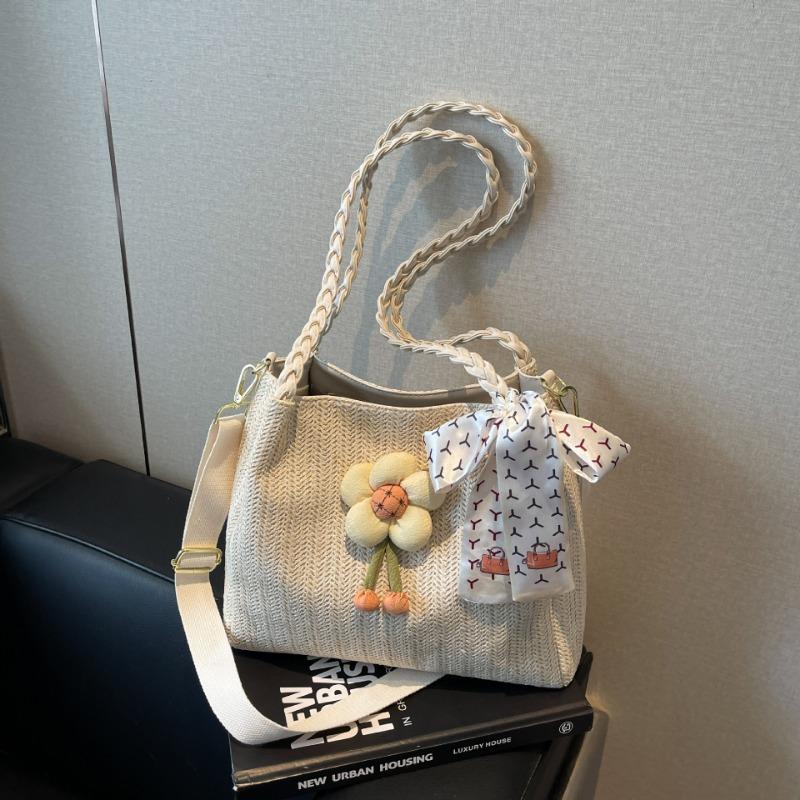 Tote bag women's large-capacity new summer crossbody woven straw bag seaside vacation wind beach bag