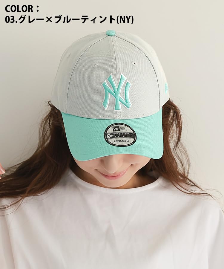 New Era 9FORTY MLB STYLISE Special Edition Gray x Blue Tint Cap, 03. (NY)