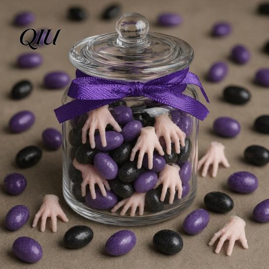 Halloween Party Supplies Mini Crawling Hand Ornaments, Realistic Palm Decor Props, Spooky Ornaments Small Scene for Haunted House Micro Landscape Vase