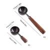 Vintage Walnut Wood Handle Spoon Tablespoon Coffee Powder Measuring Spoon