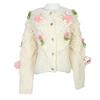 2024 Autumn/Winter Women's Floral Cartoon Long Sleeve Round Neck Loose Knit Sweater Cardigan