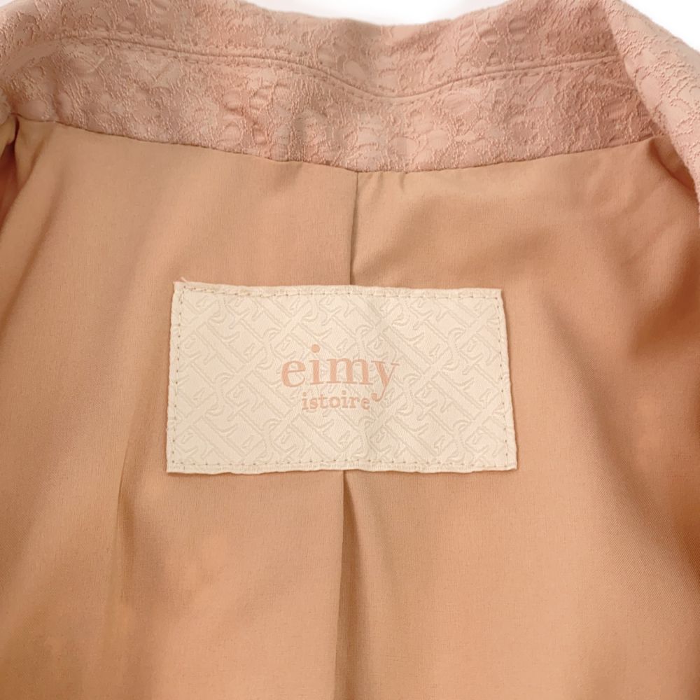 Eimy Istoire Unused Floral Double Tailored Jacket FREE Pink Race Women Used