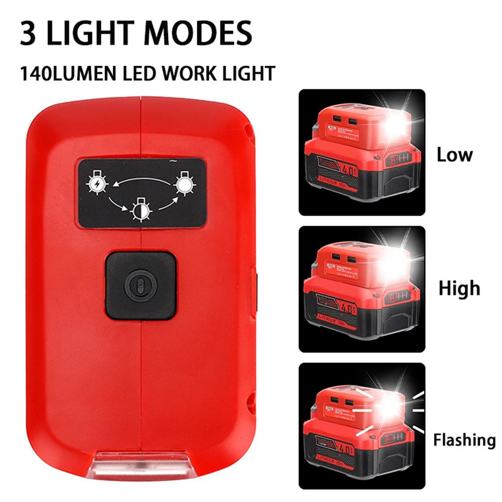 Battery Adapter Charger + Dual USB For Craftsman 20-Volt MAX Lithium-Ion Battery