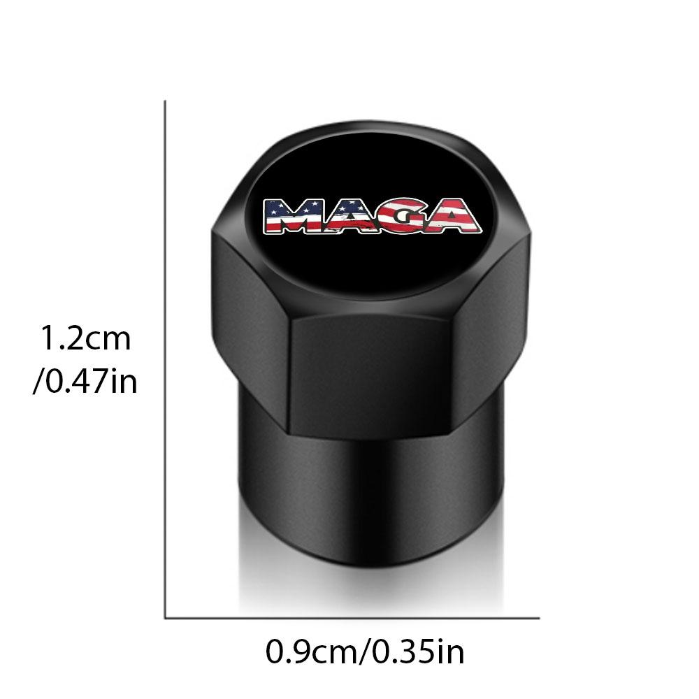 4 Stück DIY Universal Für MAGA, Make America Great Again, Auto Rad Reifen Luftventilkappen, Schaft Autoaufkleber Für Autos Motor Autozubehör Dekor Geschenk