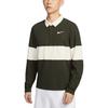 Nike Dri FIT ADVCourt Slam SS25 Camiseta de Tenis Hombre Verde Secuoya/Blanco Marfil Claro/Blanco IB8142-355