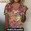 Women's Fashion Casual Short Sleeve V Neck Blouses & Shirts