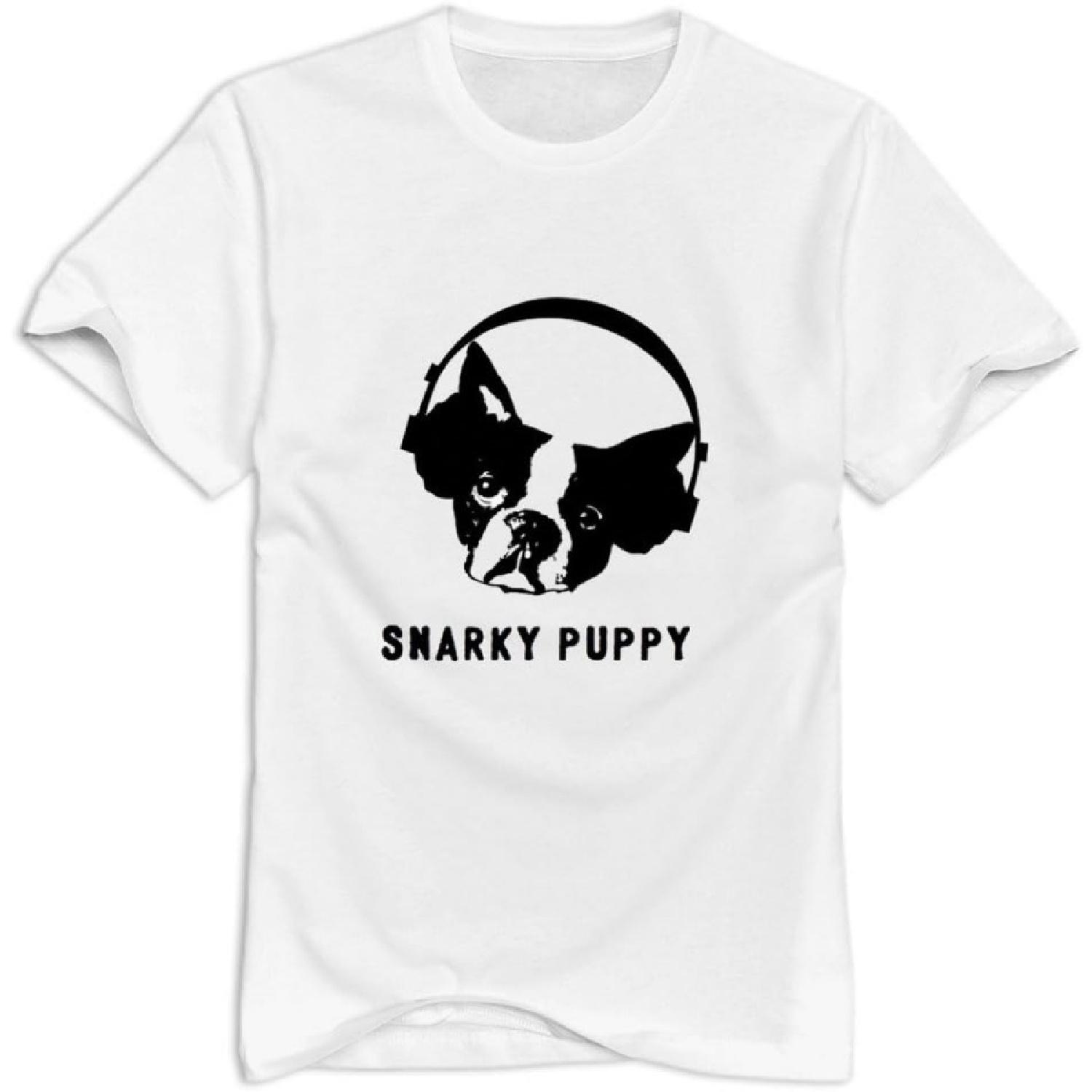 

TWSY Men s Snarky Puppy T-Shirt, 100% Organic Cotton XXXXXL білий