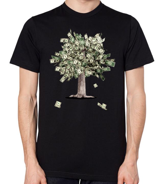 Money Tree Cash Graphic Funny Rich Hustle Unisex T-Shirt S разноцветный