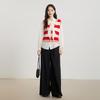 Gejin Women's Elegant Striped Knit Vest
