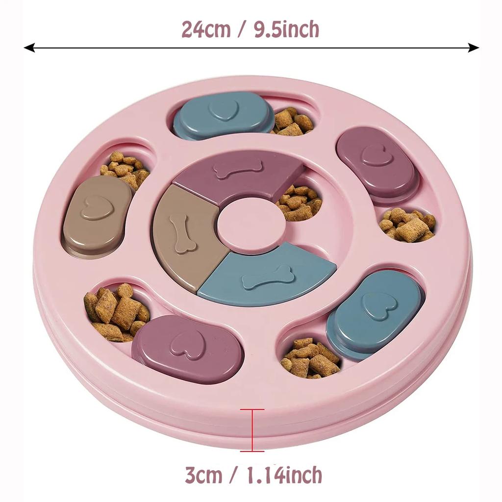 Interactive Dog Food Puzzle Bowl Slow Feeder Toy for Boredom Relief and Mental Stimulation Educational Training