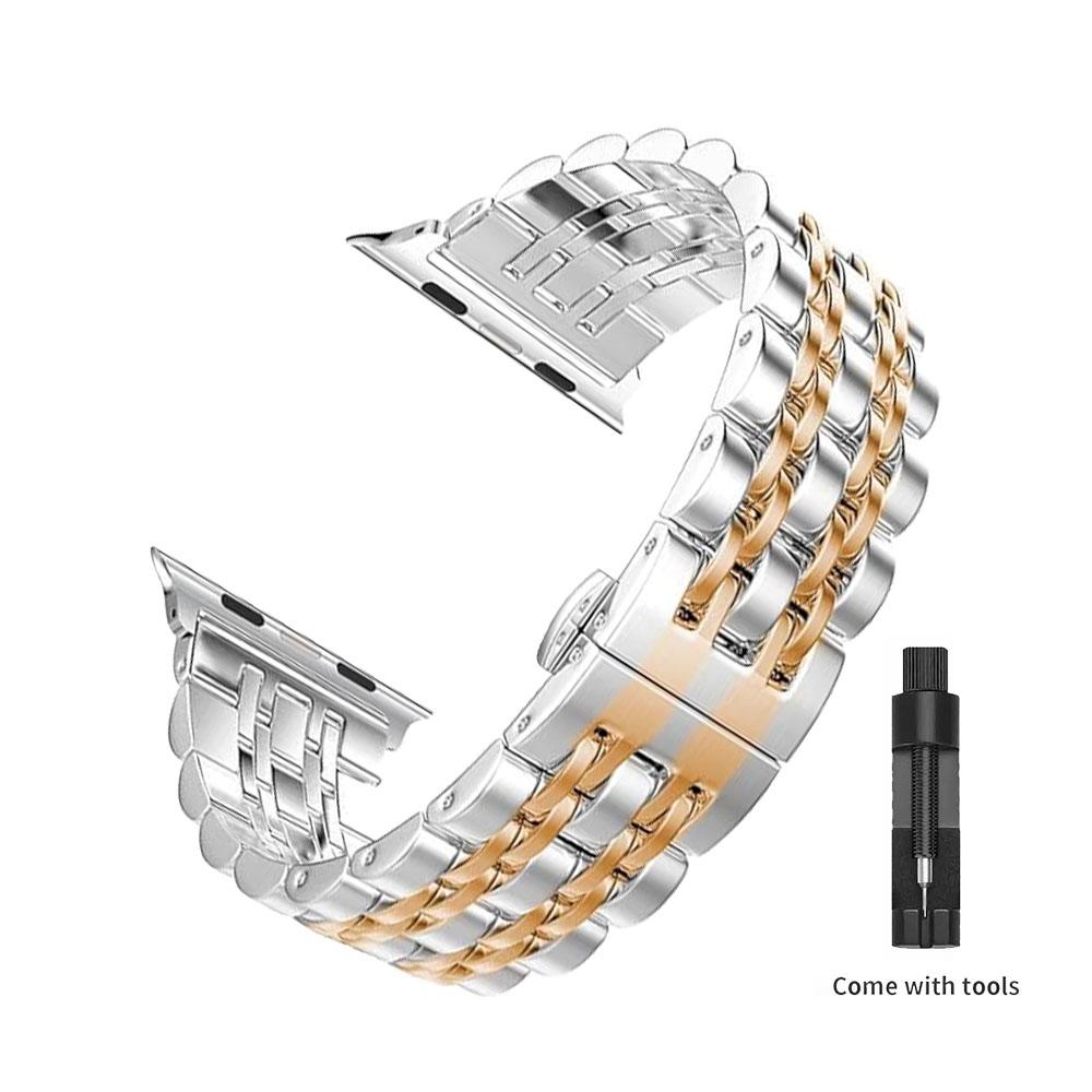 

Браслет из нержавеющей стали для Apple Watch Ultra 2 49 мм 46 мм 41 мм 45 мм 38 мм 44 мм Металлический ремешок для IWatch Series 10 9 8 7 SE 6 5 4 3 42 44 45 46 49mm