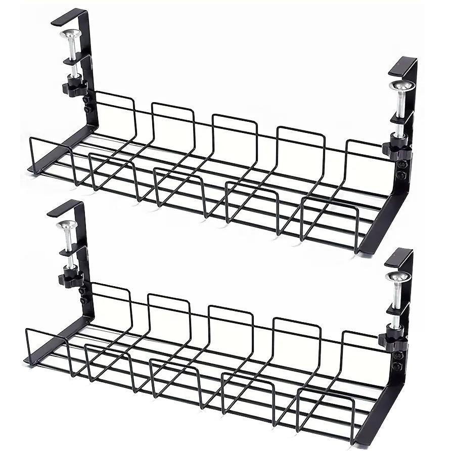 Adjustable Under-Desk Cable Organizer & Surge Protector Storage Box