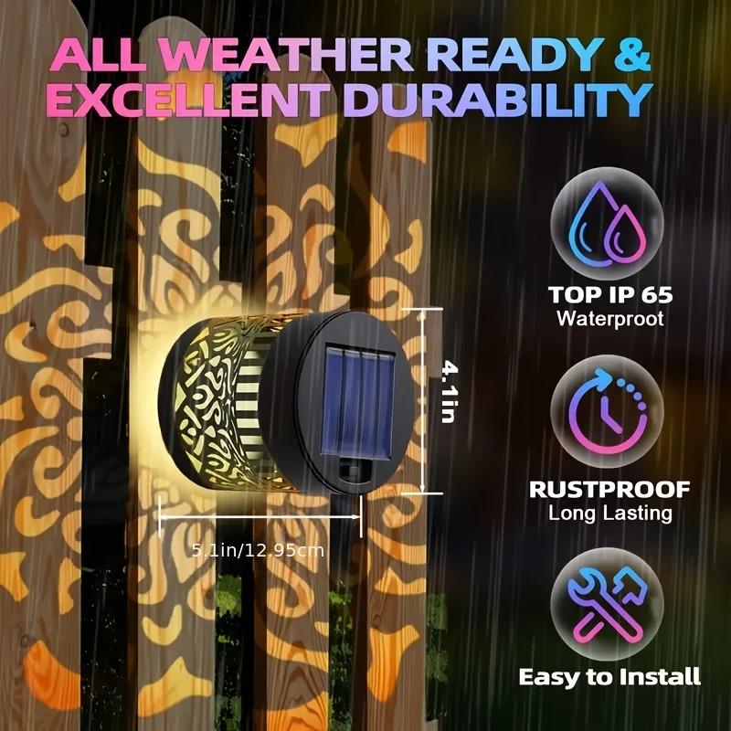 

1/2/4pcs 7color Solar Datura Wall Lights Garden Decoration Christmas Halloween Party Courtyard Decoration Solar Garden Light 1PC