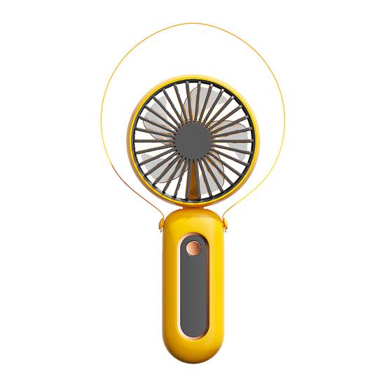 Handheld Fan with Folding Handle 6 Speed Strong Wind Hanging Neck Fan Portable Travel Outdoor Summer Small Personal Desk Fan