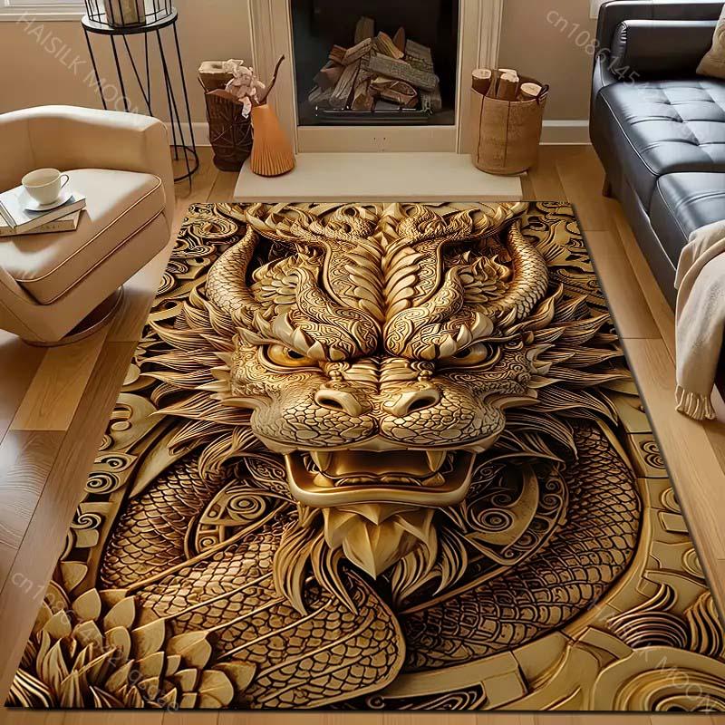 New To The Mysterious Dragon Totem Printed Carpet! Anti-slip Sound Insulation, Living Room Bedroom Entrance Door Mat Sofa Rugs