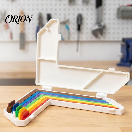 Precision Paper Guide Craft Alignment Tool Set, 7 Size Ruler with Storage Card Making Spacing Case, Color Coded Positioning for Scrapbooking Edge