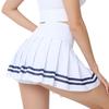 Foreign Trade New Bars Print Badminton Tennis Skirt Fitness Yoga Pleated Skirt Outdoor Running Short Exercise Skirt