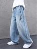 Boys' Spring & Autumn Straight Leg Cargo Jeans - Trendy Cool Style for 2026