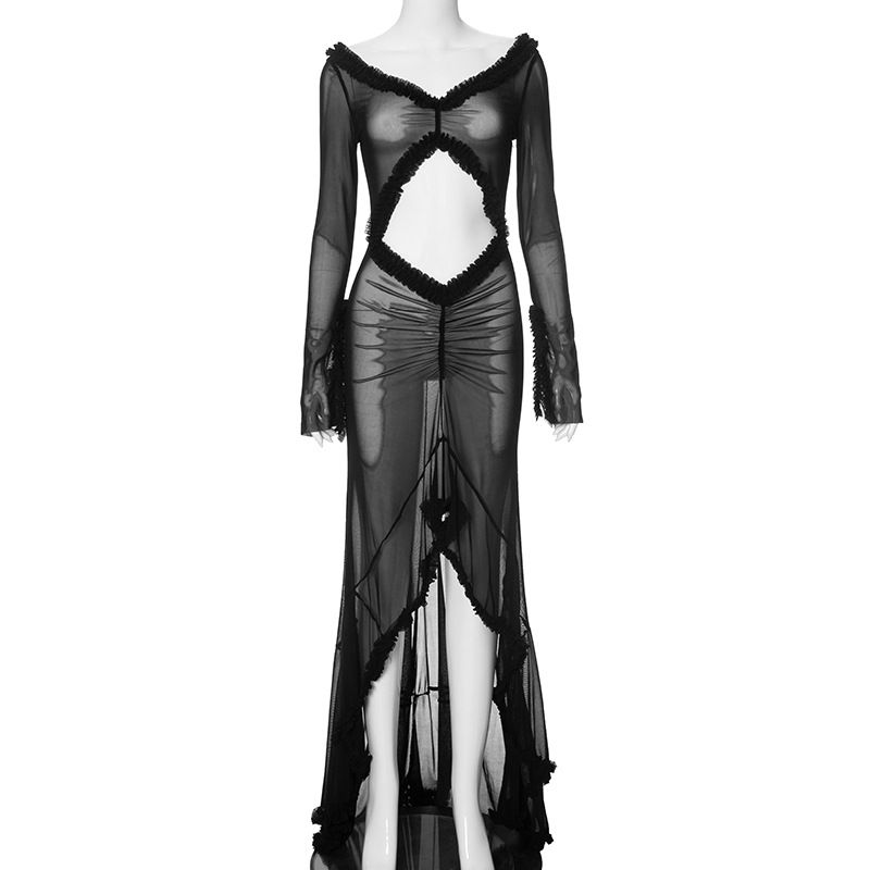 

Мода Мода Квадратный вырез Открытая спина Приталенный Чехол Футболка Black S